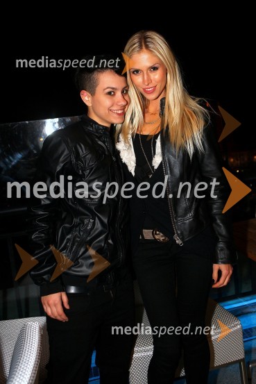 Anita Barišič in Maja Malnar, manekenkaSkyscraper, odprtje kluba v Nebotičniku