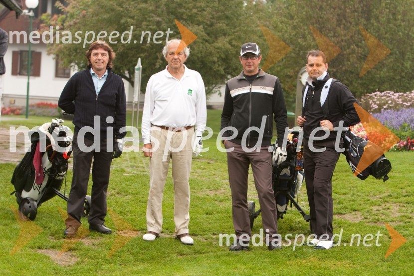 Albin Brencl, Enrico Pernice, Gregor Žnidarčič in Bojan Držaj1. mednarodni dobrodelni golf turnir Lions Alpe Adria 2010