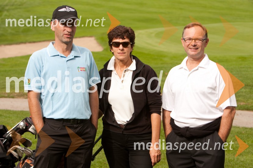 Tomaž Kastelic, Marina Vrečar in Matjaž Šink1. mednarodni dobrodelni golf turnir Lions Alpe Adria 2010