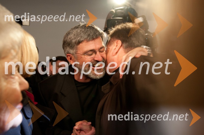 Roman Jakič, direktor Zavoda Tivoli in Zoran Jankovič, župan mestne občine LjubljanaSpremljanje rezultatov v štabu Zorana Jankoviča