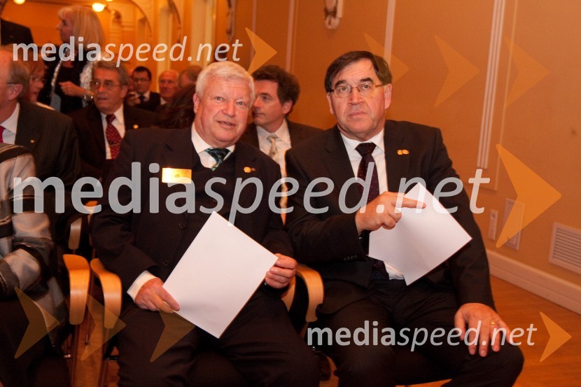 Peter Herbich, past guverner in Anton Končnik, asistent guvernerjaRotary club Ljubljana praznoval 20 let