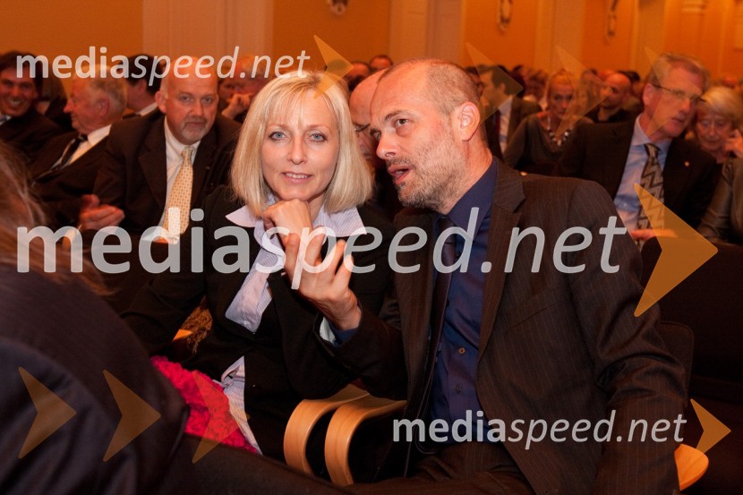 Janez Lombergar, nekdanji programski direktor RTV Slovenija in soproga Barbara Volčič LombergarRotary club Ljubljana praznoval 20 let