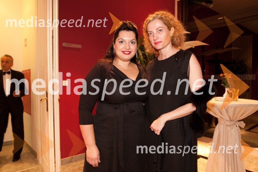 Irena Preda, operna pevka in Hermina Kovačič, urednica Diners club magazineRotary club Ljubljana praznoval 20 let