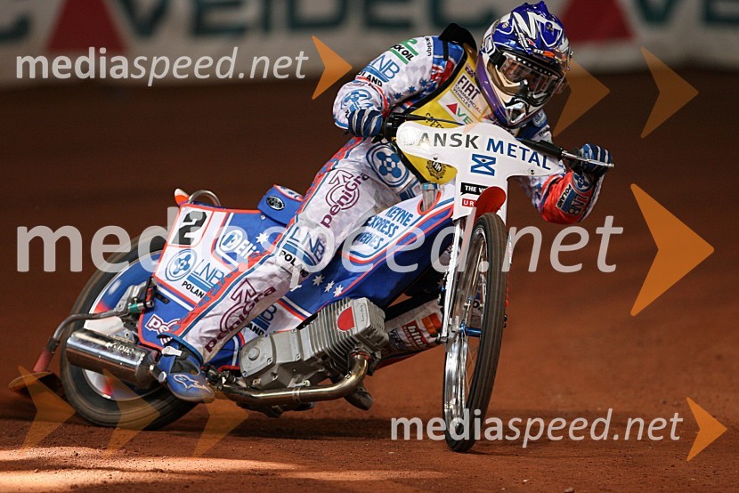 Jason Crump (Avstralija)SPEEDWAY GRAND PRIX, VN Danske 2006, trening