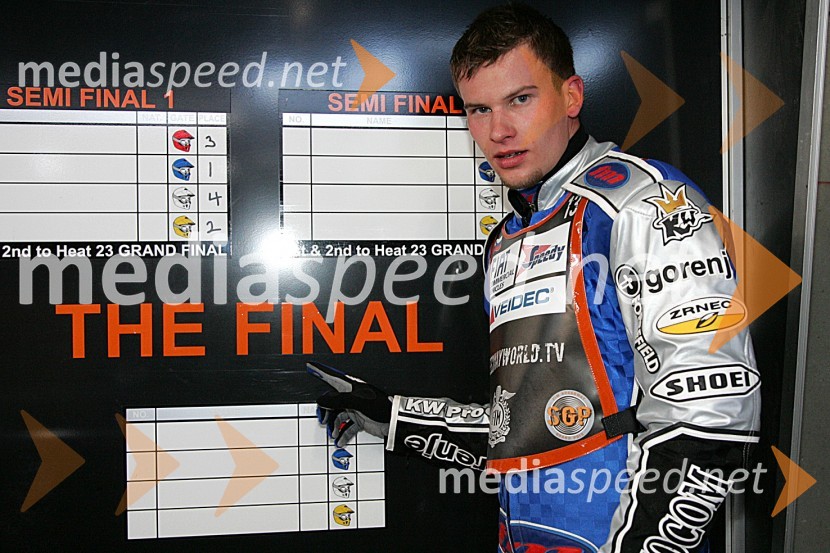 Matej Žagar (Slovenija) na stadionu ParkenSPEEDWAY GRAND PRIX, VN Danske 2006, trening