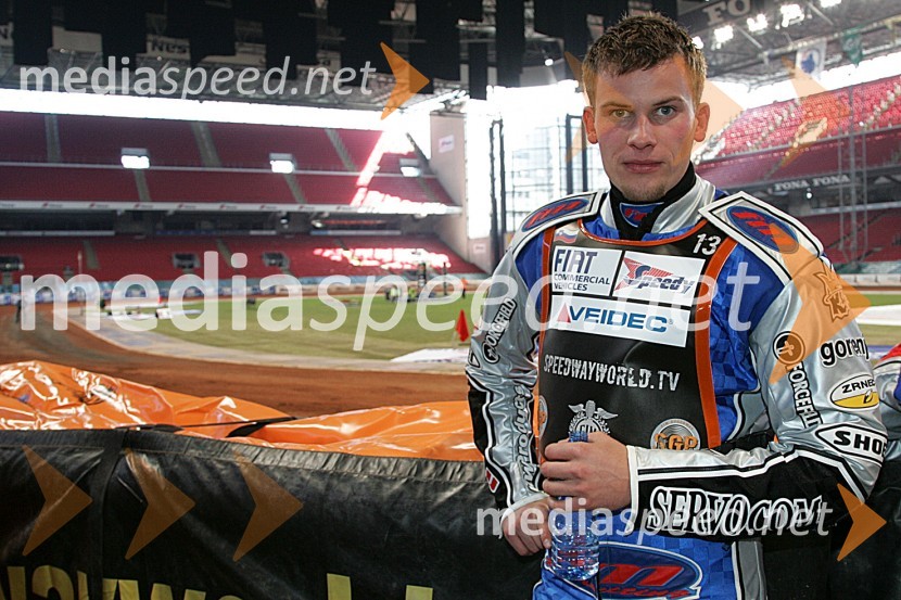 Matej Žagar (Slovenija) na stadionu ParkenSPEEDWAY GRAND PRIX, VN Danske 2006, trening