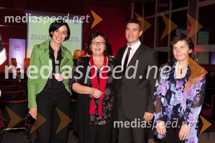 Melita Berzelak, glavna in odgovorna urednica revije Jana, Sonja Grizila, namestnica urednice revije Jana, Marko Potrč, voditelj in Alma M. Sedlar, namestnica urednice revije JanaZnanstvenica leta 2010