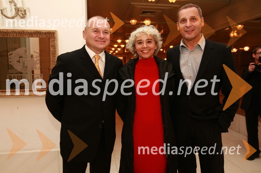 Franc Kangler, župan Mestne občine Maribor, Alja Predan, umetniška direktorica Borštnikovega srečanja in Danilo Rošker, direktor SNG Maribor45. Borštnikovo srečanje, otvoritev festivala