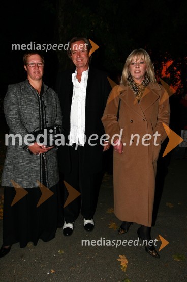 Aleksandra Berberih Slana, direktorica Muzeja narodne osvoboditve Maribor, Vladimir Rukavina - Gogo, direktor Narodnega doma Maribor ter Tatjana Mileta, direktorica GIZ Stari Maribor in programska vodja festivala Špasfest45. Borštnikovo srečanje, otvoritev festivala