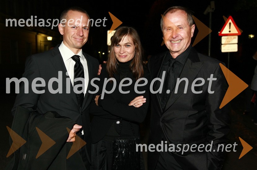 Andrej Kac, odvetnik, njegova spremljevalka Mojca Perc in Boris Kac, odvetnik45. Borštnikovo srečanje, otvoritev festivala