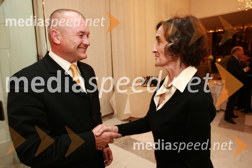 Franc Kangler, župan Mestne občine Maribor ter Ivanka Mežan, igralka in dobitnica Borštnikovega prstana 199545. Borštnikovo srečanje, otvoritev festivala