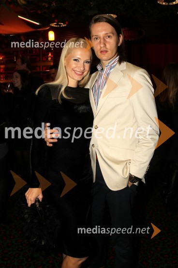 Maja Ferme, modna oblikovalka in fant IgorThe Lie, predstavitev blagovne znamke Jerneje Podbevšek Zhembrovskyy