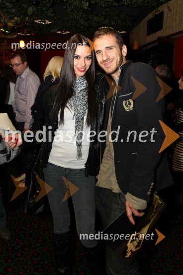 Sandra Marinovič, druga spremljevalka Miss Universe 2010 in Miro Mišljen, modni oblikovalecThe Lie, predstavitev blagovne znamke Jerneje Podbevšek Zhembrovskyy