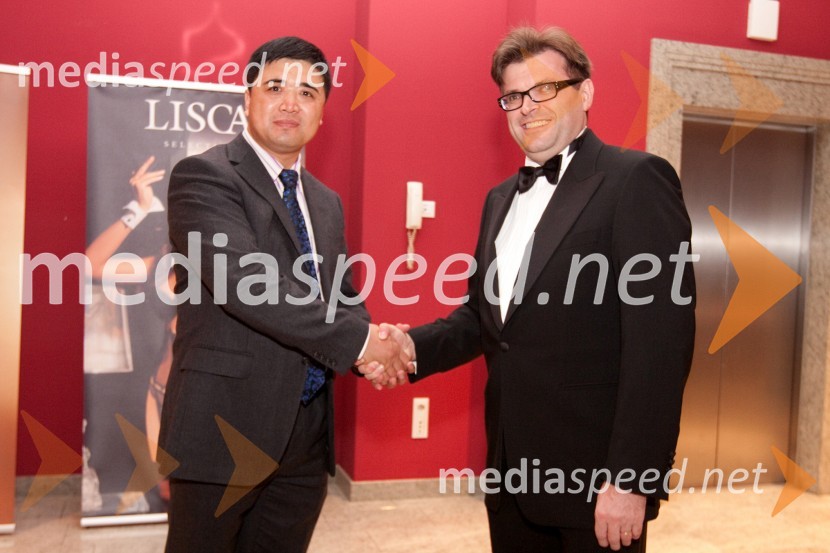 Frank Fu in Dari Južna, lastnik podjetja Lisca d.d.Lisca, predstavitev kolekcije pomlad in poletje 2011