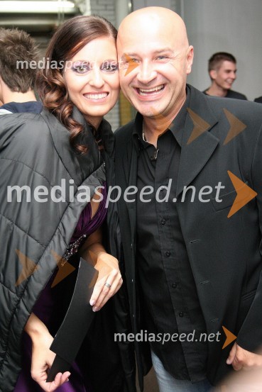 Mihaela Margan - Miša, novinarka, manekenka, Playboyeva zajčica ter voditeljica prireditve in Miran Rudan, pevecVeliko srce za mamograf