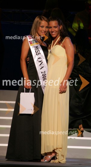Katarina Jurkovič, 1. spremljevalka Miss Slovenije 2006, Miss fotogeničnosti 2006 ter Miss Ona 2006 in Manca Zver, Miss Hawaiian TropicMiss Slovenije 2006, finalni izbor