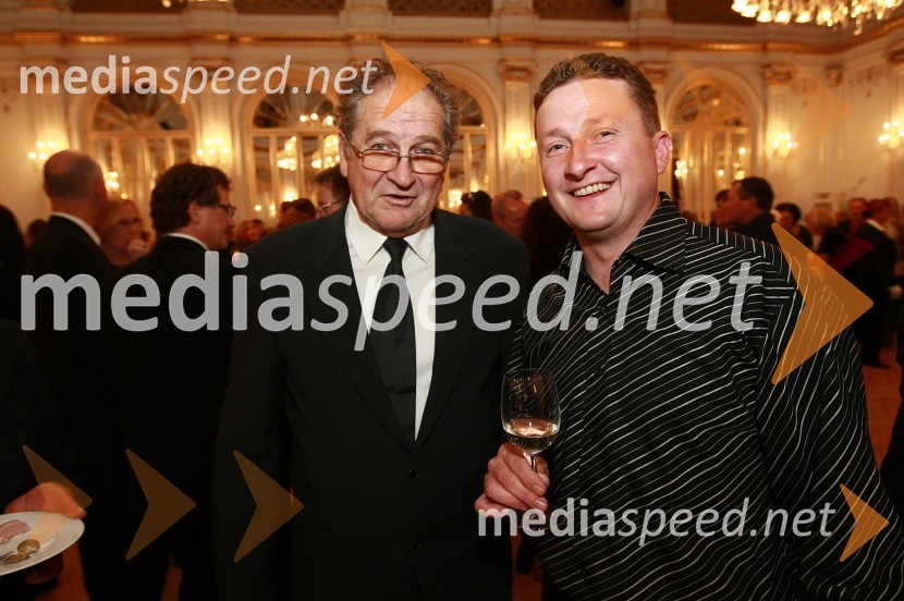 Ivo Ban, ravnatelj SNG Drama Ljubljana  in Danilo Steyer, vinogradništvo SteyerBorštnikov prstan prejel Janez Hočevar Rifle