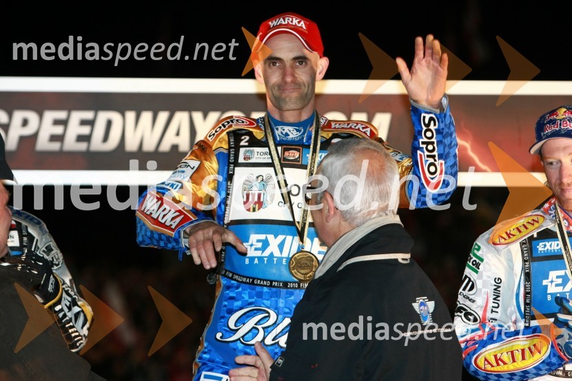 Tomasz Gollob (Poljska), ... in Jason Crump (Australia)Speedway, SGP 2010, VN Poljske 2010