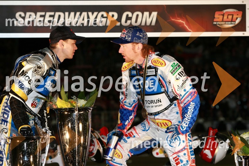 Jaroslaw Hampel (Poljska) in Jason Crump (Australia)Speedway, SGP 2010, VN Poljske 2010