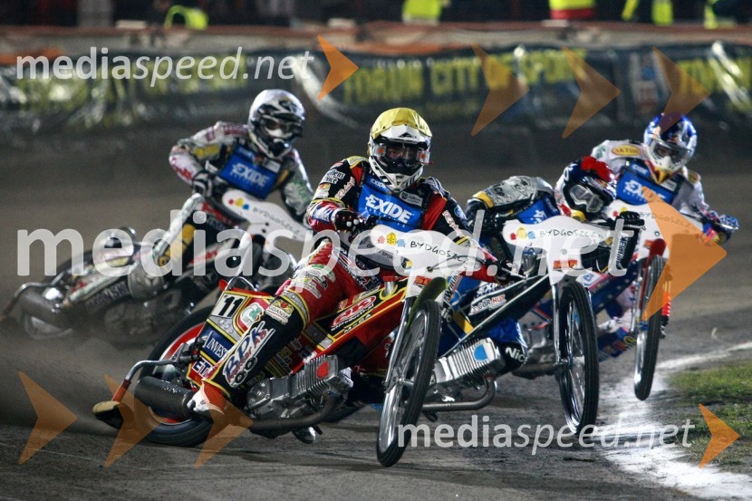 ..., Magnus Zetterstrom (Švedska), Jaroslaw Hampel (Poljska) in Jason Crump (Australia)Speedway, SGP 2010, VN Poljske 2010