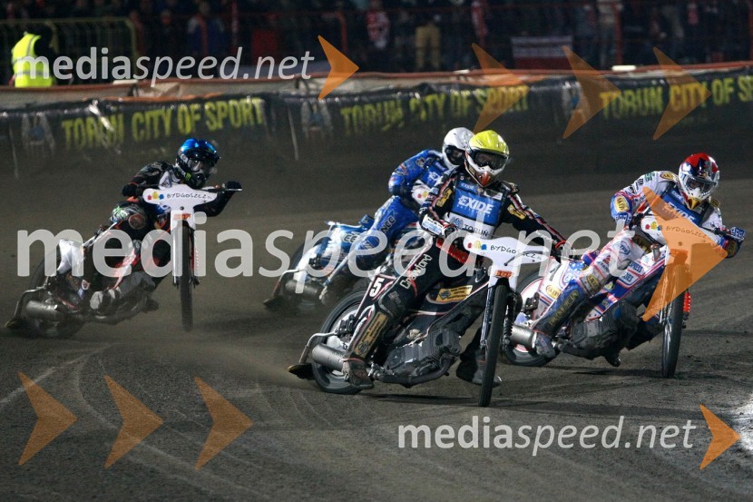 ..., Friderik Lindgren (Švedska), Andreas Jonsson (Švedska) in Jason Crump (Australia)Speedway, SGP 2010, VN Poljske 2010