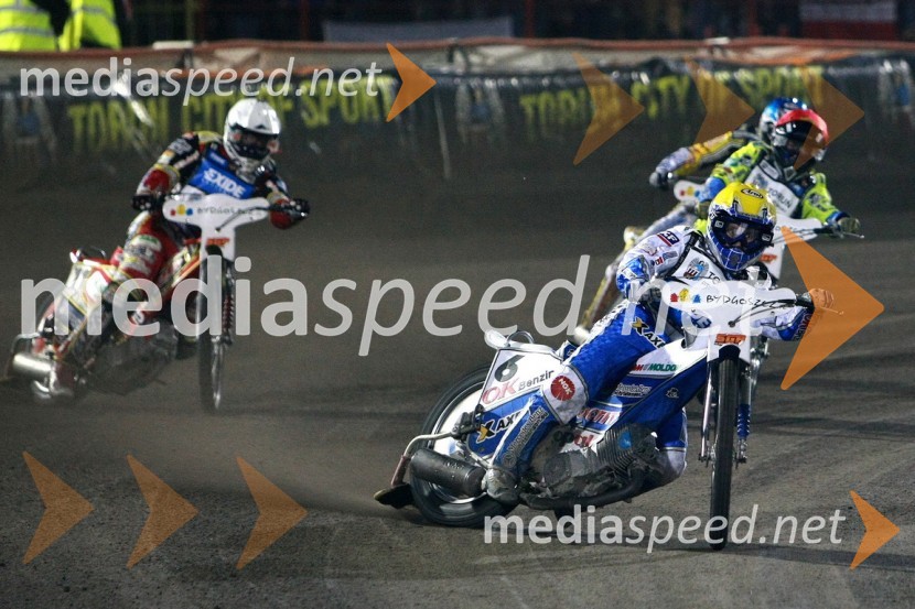 Magnus Zetterstrom (Švedska), Nicki Pedersen (Danska), Kenneth Bjerre (Danska) in Hans Andersen (Danska)Speedway, SGP 2010, VN Poljske 2010