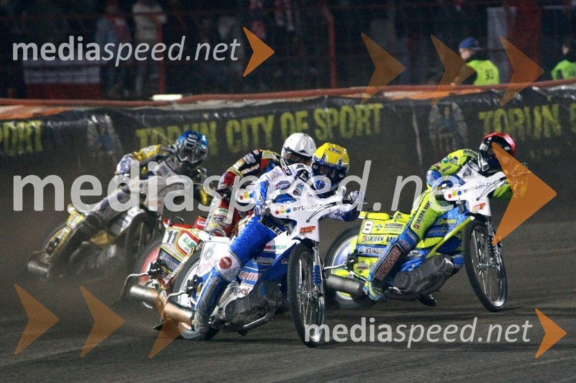 Hans Andersen (Danska), Magnus Zetterstrom (Švedska), Nicki Pedersen (Danska) in Kenneth Bjerre (Danska)Speedway, SGP 2010, VN Poljske 2010