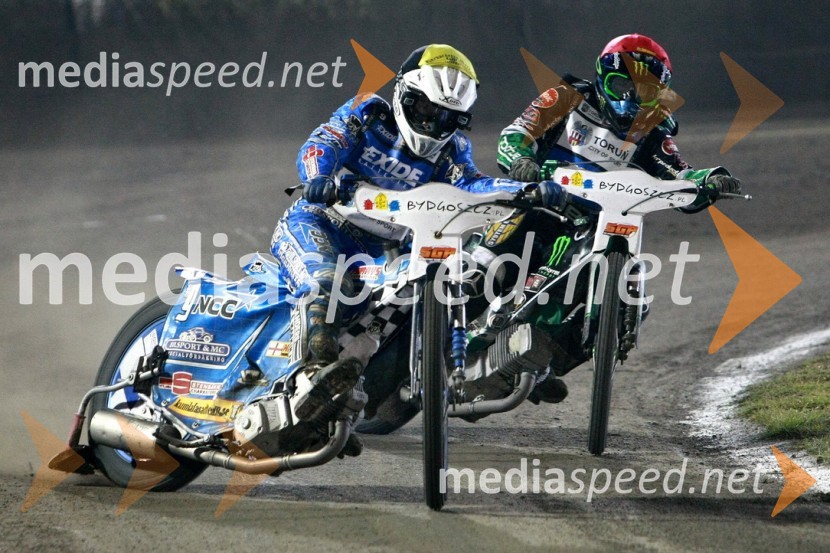 Friderik Lindgren (Švedska) in Greg Hancock (ZDA)Speedway, SGP 2010, VN Poljske 2010
