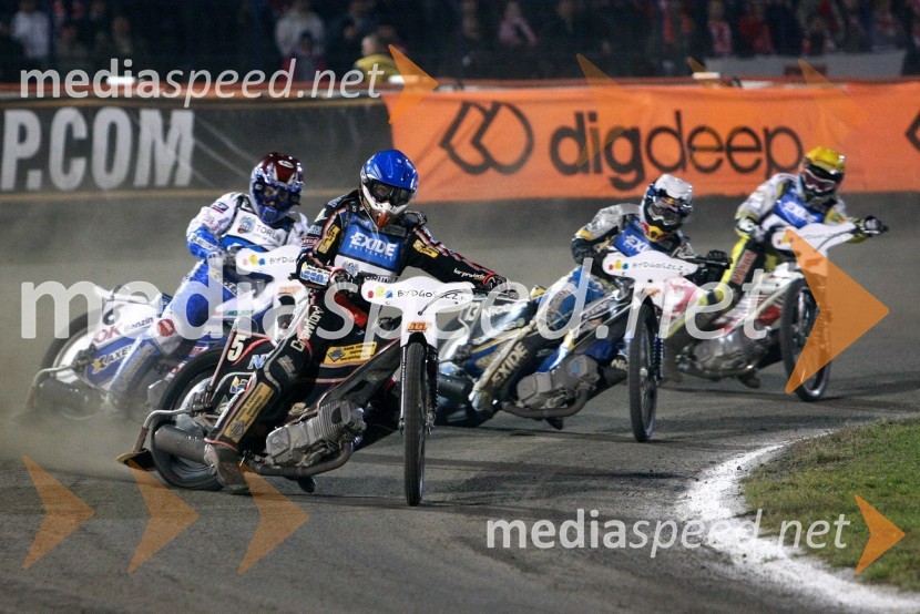 Nicki Pedersen (Danska), Andreas Jonsson (Švedska) in Jaroslaw Hampel (Poljska)Speedway, SGP 2010, VN Poljske 2010