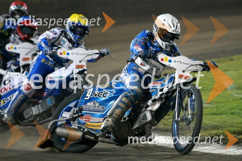 Nicki Pedersen (Danska) in Friderik Lindgren (Švedska)Speedway, SGP 2010, VN Poljske 2010