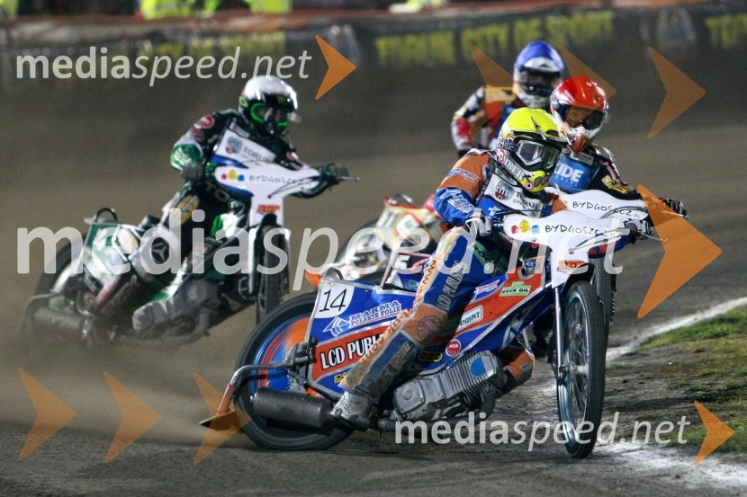 Greg Hancock (ZDA), Chris Harris (Velika Britanija), Andreas Jonsson (Švedska) in Magnus Zetterstrom (Švedska)Speedway, SGP 2010, VN Poljske 2010