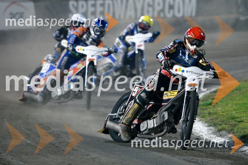 Chris Harris (Velika Britanija), Andreas Jonsson (Švedska), Mattia Carpanese (Italija) in Rune Holta (Poljska)Speedway, SGP 2010, VN Poljske 2010