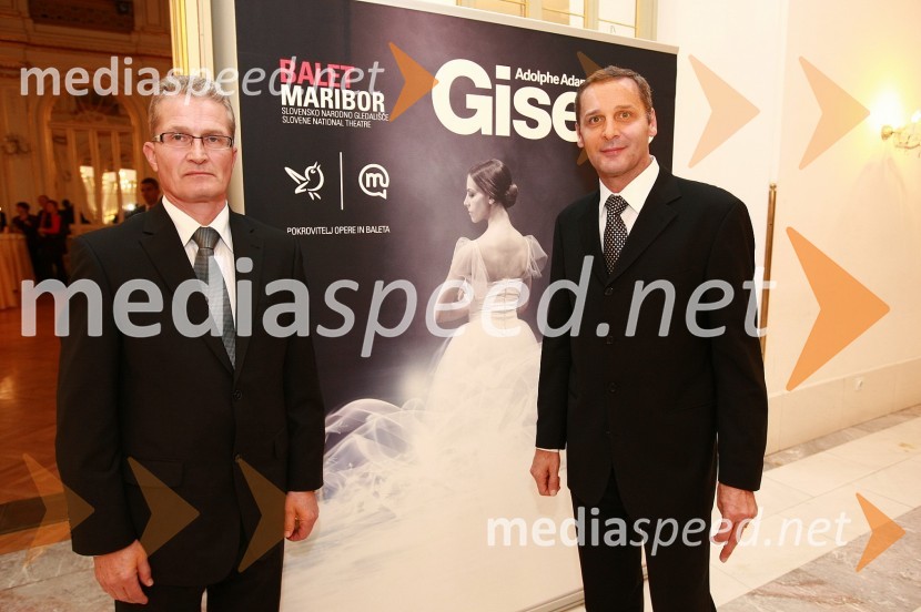 Zoran Janko, glavni izvršni direktor družbe Mobitel in Danilo Rošker, direktor SNG MariborPremiera baleta Giselle v SNG Maribor