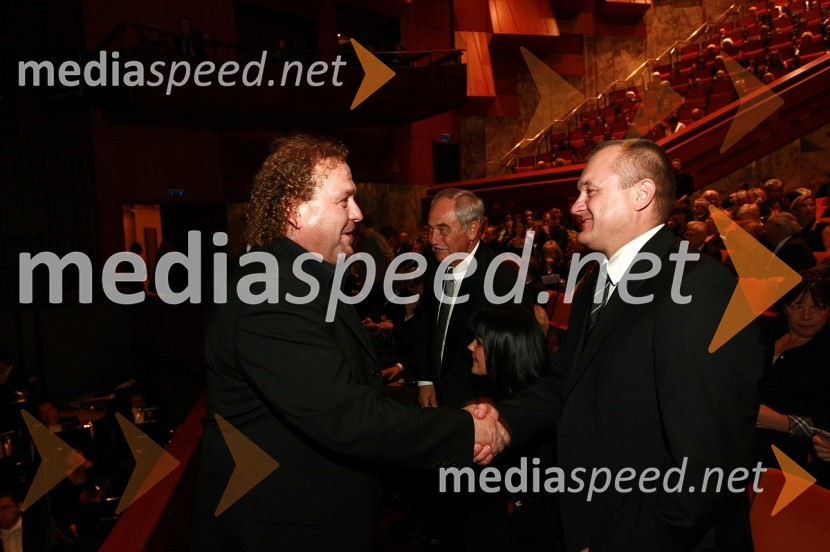 Darko Brlek, direktor Festivala Ljubljana in Franc Kangler, župan Mestne občine MariborPremiera baleta Giselle v SNG Maribor