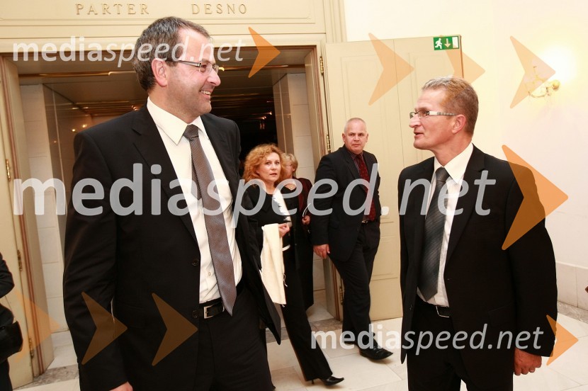 mag. Alojz Stana, direktor Geoplina in Zoran Janko, glavni izvršni direktor družbe MobitelPremiera baleta Giselle v SNG Maribor