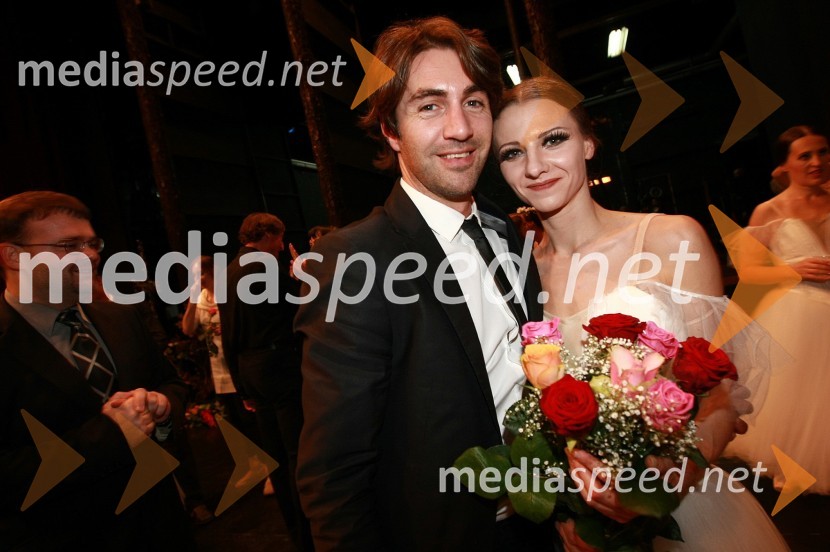 Edward Clug, baletnik, koreograf in umetniški direktor Baleta SNG Maribor ter Evgenija Koškina, balerinaPremiera baleta Giselle v SNG Maribor