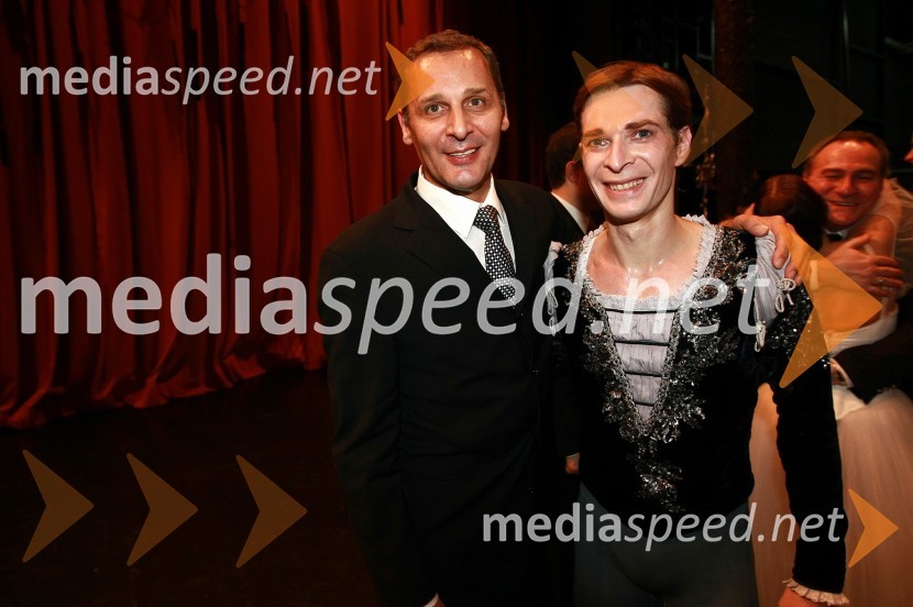 Danilo Rošker, direktor SNG Maribor in Anton Bogov, baletnikPremiera baleta Giselle v SNG Maribor