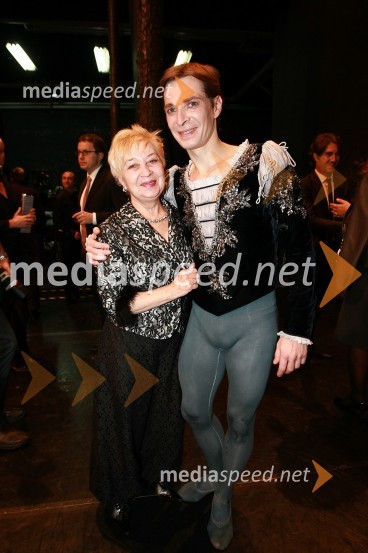 Anton Bogov, prvak mariborskega Baleta z mamo GalinoPremiera baleta Giselle v SNG Maribor