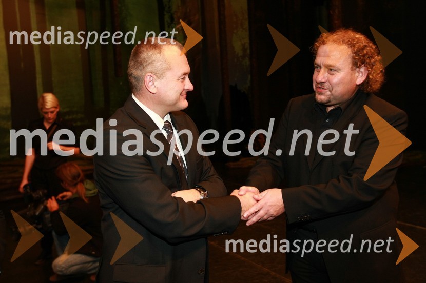 Franc Kangler, župan Mestne občine Maribor in Darko Brlek, direktor Festivala LjubljanaPremiera baleta Giselle v SNG Maribor