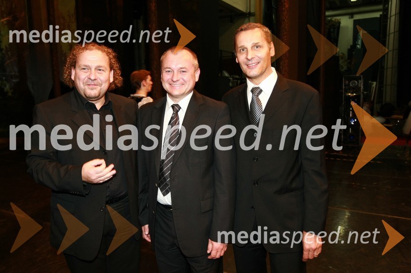 Darko Brlek, direktor Festivala Ljubljana, Franc Kangler, župan Mestne občine Maribor in Danilo Rošker, direktor SNG MariborPremiera baleta Giselle v SNG Maribor
