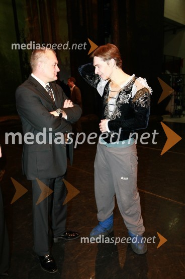 Franc Kangler, župan Mestne občine Maribor in Anton Bogov, baletnikPremiera baleta Giselle v SNG Maribor