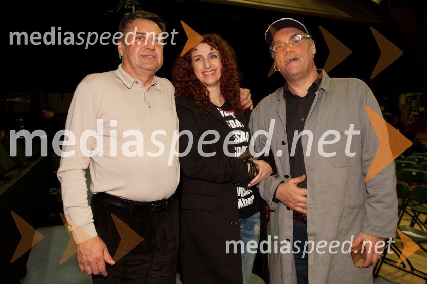 Zoran Janković, župan Mestne občine Ljubljana, Vita Mavrič, šansonjerka in Boris Kobal, igralecŠe vedno sanjam poplave, dobrodelni koncert