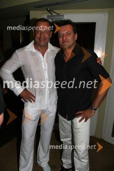 Tadej Kovačič, solastnik Patricks puba in Rajko Hrvatič, poslovnežJure Bradač, rojstni dan