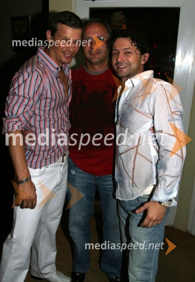 Jure Bradač, maneken, Nino Lah, podjetnik in Darko Konšak, gostinski podjetnikJure Bradač, rojstni dan