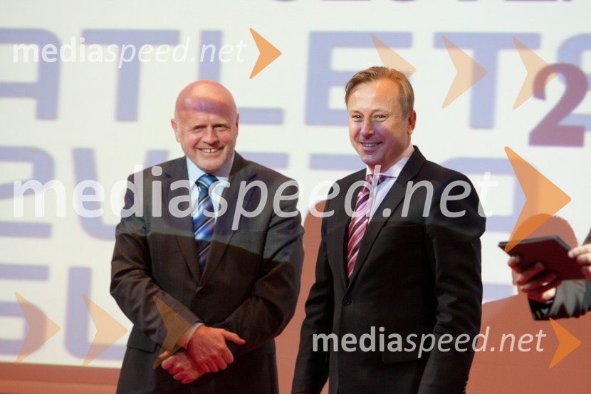 Marjan Hudej in Peter Kukovica, predsednik Atletske zveze SlovenijeAtlet leta 2010
