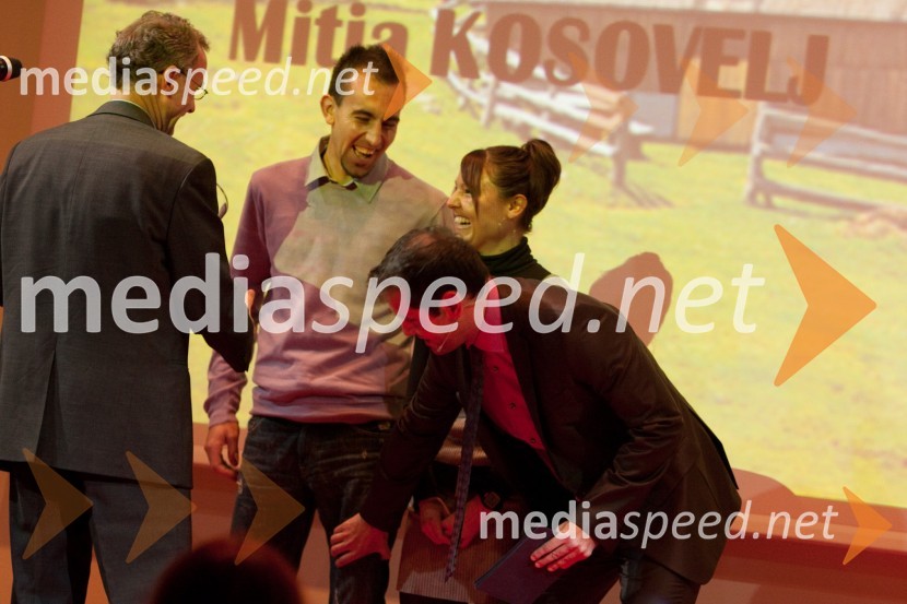 Mitja Kosovelj, gorski tekač in Peter Poles, voditeljAtlet leta 2010