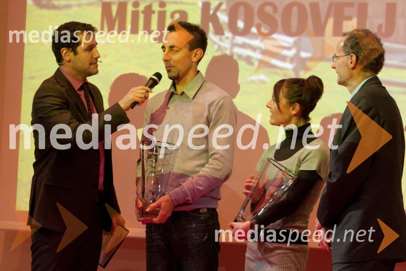 Peter Poles, voditelj, 	Mitja Kosovelj, gorski tekač, sestra Mateja Kosovelj, gorska tekačica in Tomo Šarf, druženje za gorske tekeAtlet leta 2010