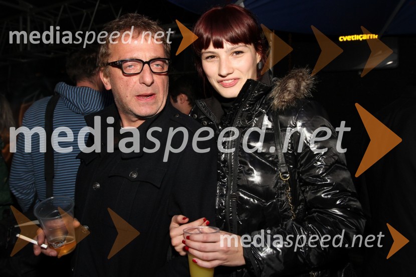 Dušan Obradinovič - Obra, bobnar skupine Dan D in Ines Dragišič, manekenkaPromocijski koncert Neisha