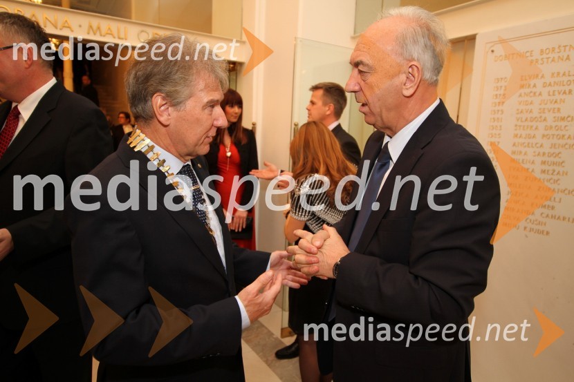 Dr. Davorin Kračun, predsednik Rotary kluba Maribor ter Janez Ujčič, podžupan Mestne občine Maribor80. obletnica rotarijstva na Slovenskem
