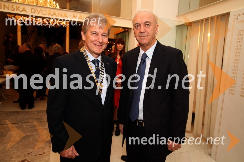 Dr. Davorin Kračun, predsednik Rotary kluba Maribor ter Janez Ujčič, podžupan Mestne občine Maribor80. obletnica rotarijstva na Slovenskem